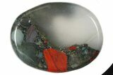 1.7" Polished Bloodstone Flat Pocket Stone  - Photo 2